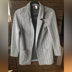 Womens grey divided sport coat trench suit work old
Money blazer